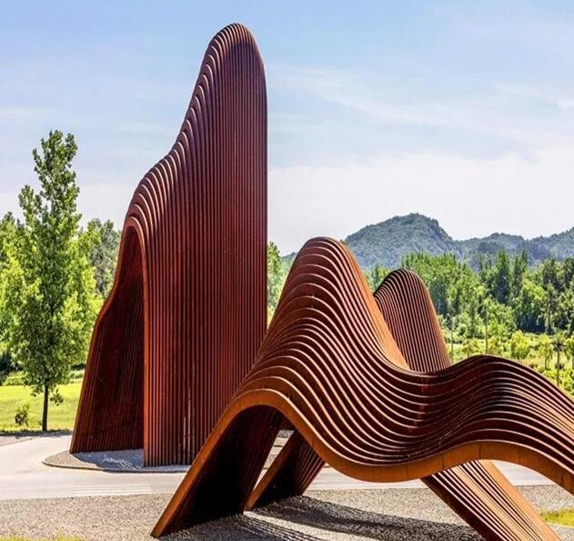 中原锈钢板造型
